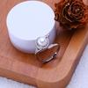 LSOOYH Freshwater Pearl Rings For Women Classic Silver Color Party Ring Anniversary Birthday Gifts