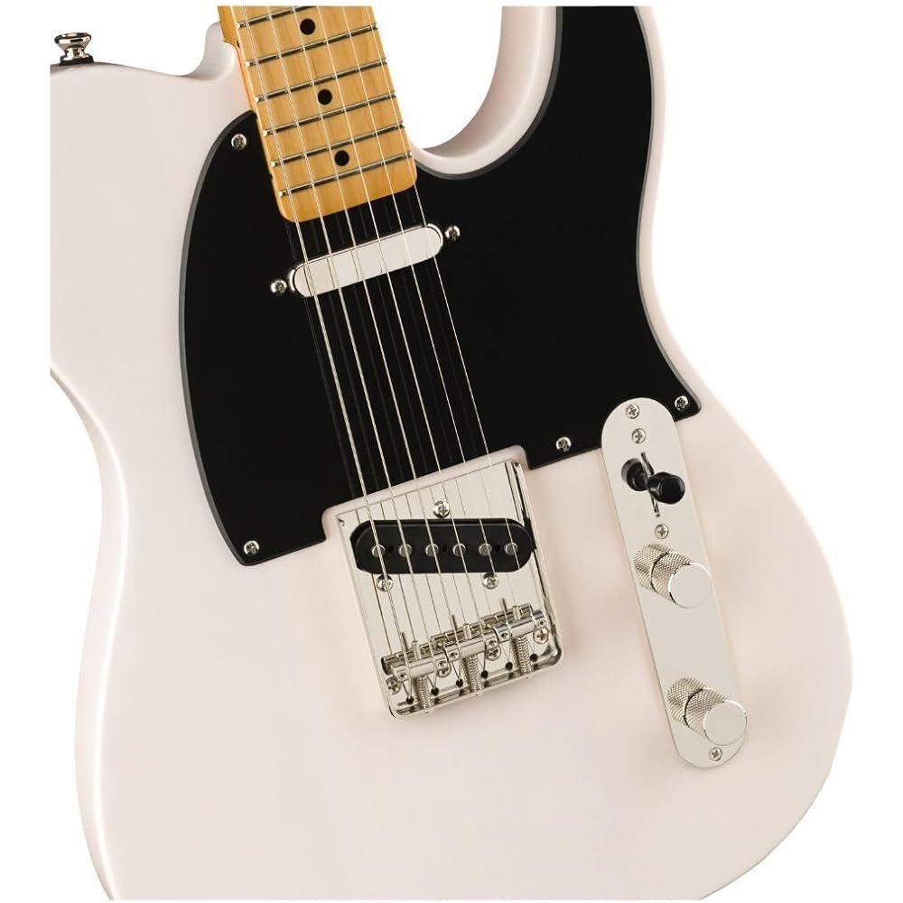 Squier by Fender Classic Vibe 50s Telecaster Electric Guitar White Blonde with Soft Case