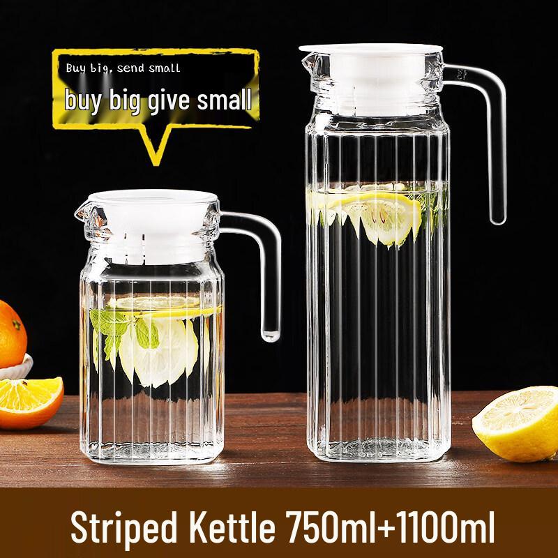ZISIZ Large Capacity Glass Cold Water Kettle