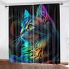 High-definition Kitten Printed Curtains, Pole Bag Bedroom and Living Room, Home Decoration, Room Decoration