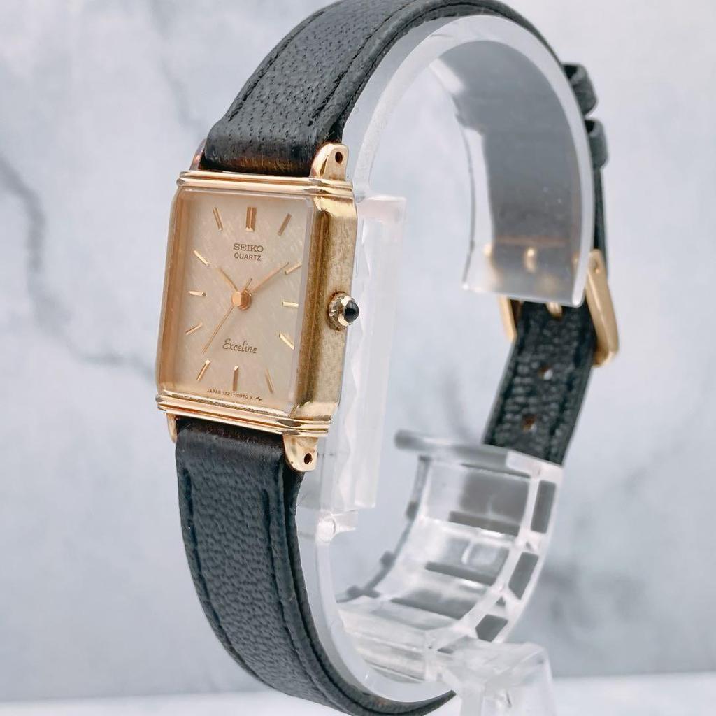 Articolo usato funzionante SEIKO Exceline placcato oro 30 micron da donna 3 lancette Exceline SPG30 1985 Vintage 1221-5670 Antico