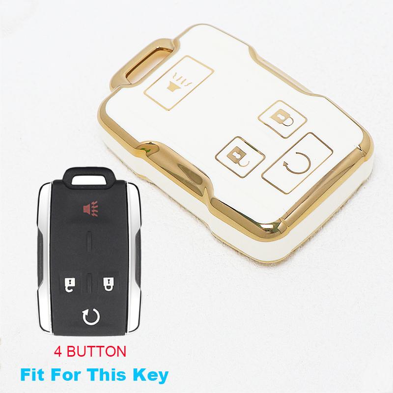TPU Entry Case Remote Key Fob Shell for Chevrolet Silverado 1500 Colorado 2500 3500 Tahoe Suburban for GMC Sierra Canyon 2014