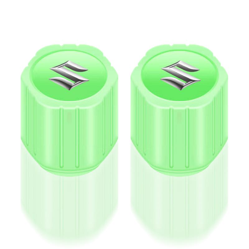 Luminous Car Tire Valve Caps Fluorescent Motorcycle Wheel Tyre for Suzuki Jimny Swift V Strom 650 Ignis Alto DZire Swace Across Kizashi