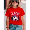 Kids T-shirt Cartoon Print T-shirt Fashion Casual Short Sleeve Tees Summer Girl Tees Tops Clothing