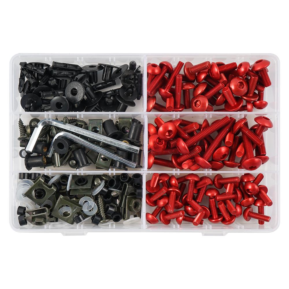 253PCS Fairing Bolt Kit Fastener Clips Screw For Yamaha MT03 MT07 MT09 YZF R1 R3 R6 R7 FZR400 600 750 Suzuki GSXR600 750 1000