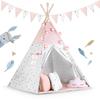 Tenda Teepee Nukido per Bambini con Ghirlanda e Luci - Rosa