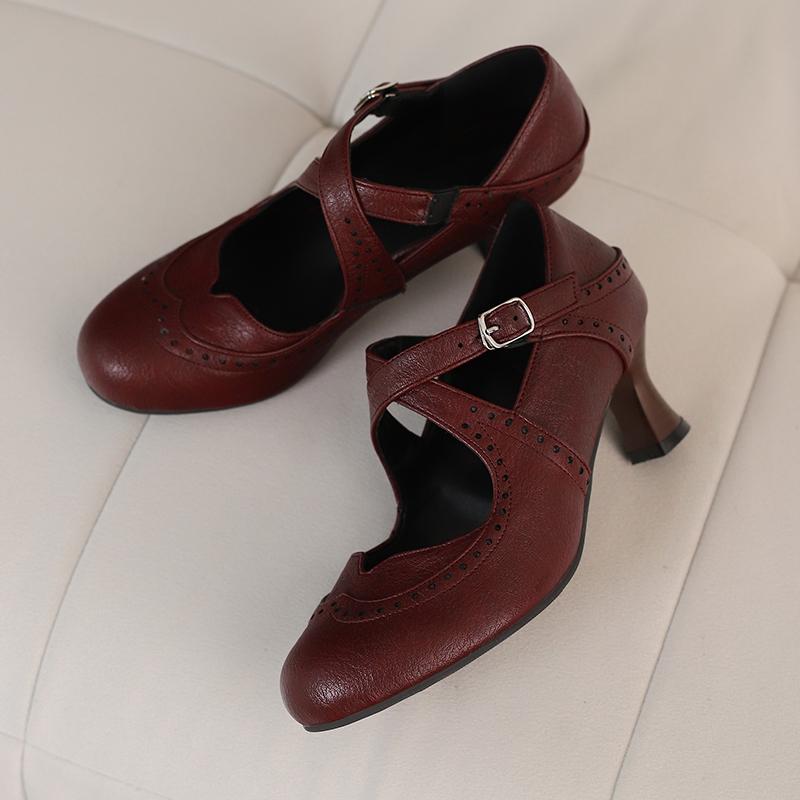 Women's High-heeled Single Shoes Spring and Summer New Large-size Casual Shallow-mouth Low-top Shoes