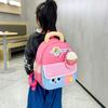 Unisex Cartoon Preschool Backpack With Durable Nylon And Fun Pattern For Learning
