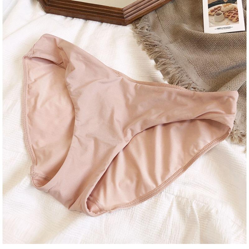 9 Color Women Seamless Panties Sexy Low Waist Milk Silk Comfort Breathable Briefs Buttock Cover Basic Shorts Ladies Lingerie