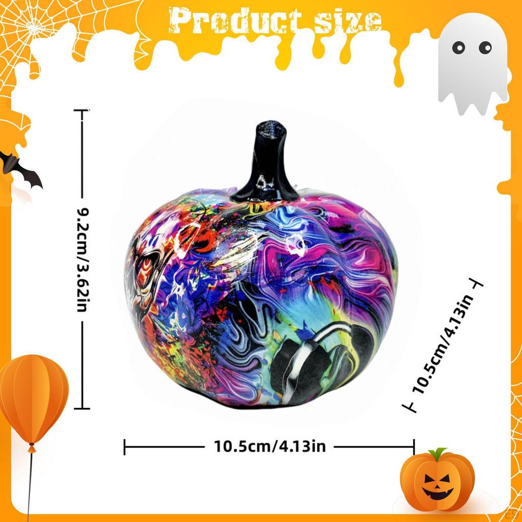 Pumpkin Figurine Halloween Decor Crafts Autumn Harvest Desktop Ornament Miniature for