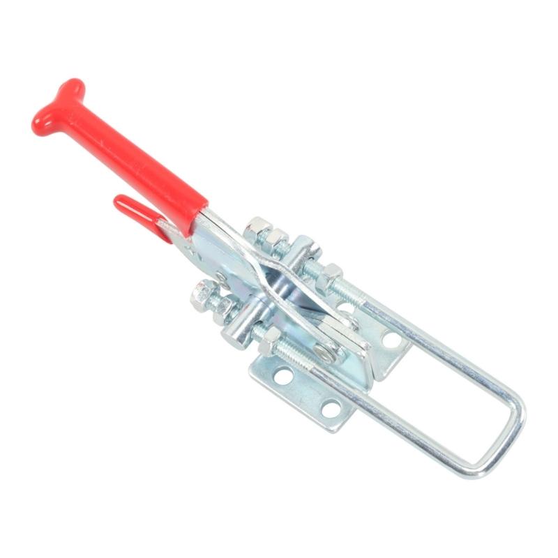 Professional Toggle Action Clamps 2 Pack Sturdy Carbon Steel Latches Tool Less Mounting for Garage Door Daily Use