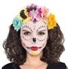 Simulated Flower&Skull Thin Side Headband Halloween Hair Hoop Fashion Women Wedding Party Photography Hairstyle Headwear