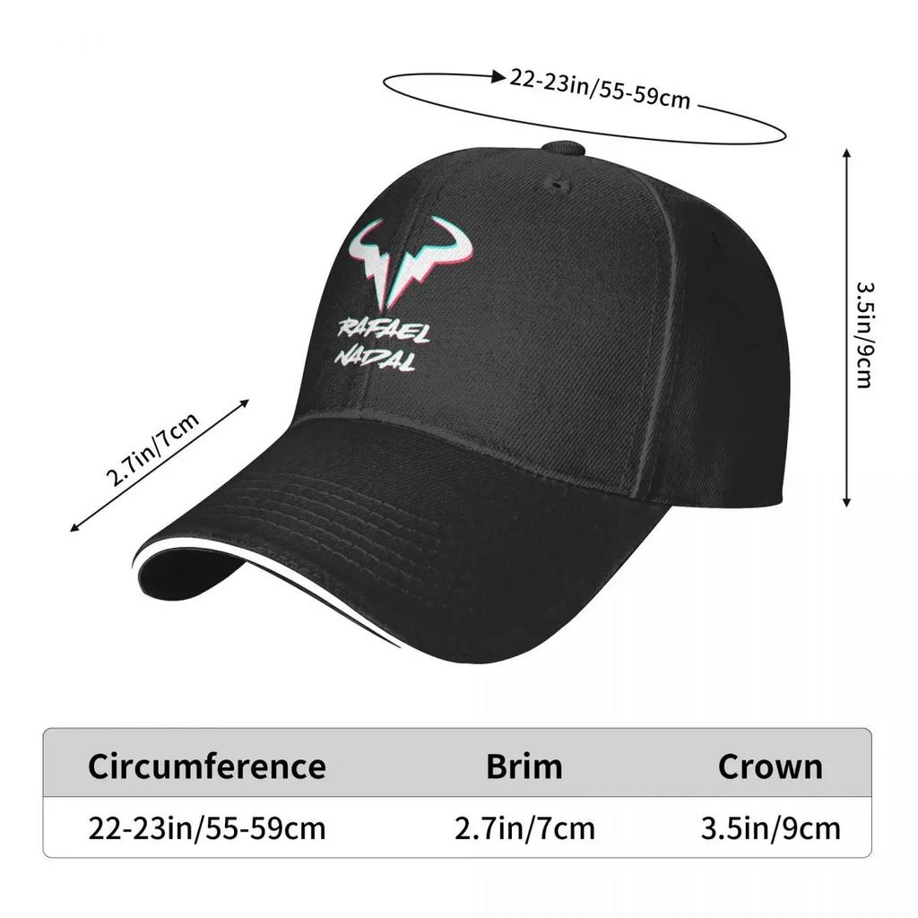 Rafael Nadal Tennis Player Baseball Caps Hip Hop Sandwich Caps for Men Women Adjustable Sun Hat Outdoor