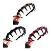 3Pcs Faux Pearl Headband Women Comfortable High Skull Shape Wide Hairband Retro Style Bridal Hair Accessory