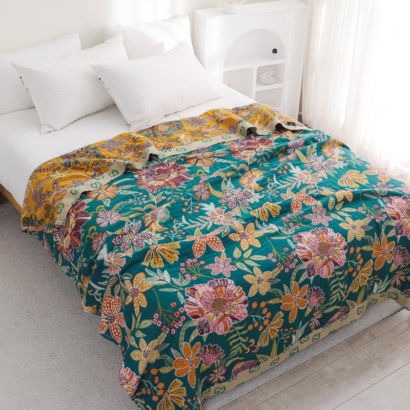 Adult & Children's Six-Layer Gauze Cotton Blanket - Thick & Lightweight for Summer