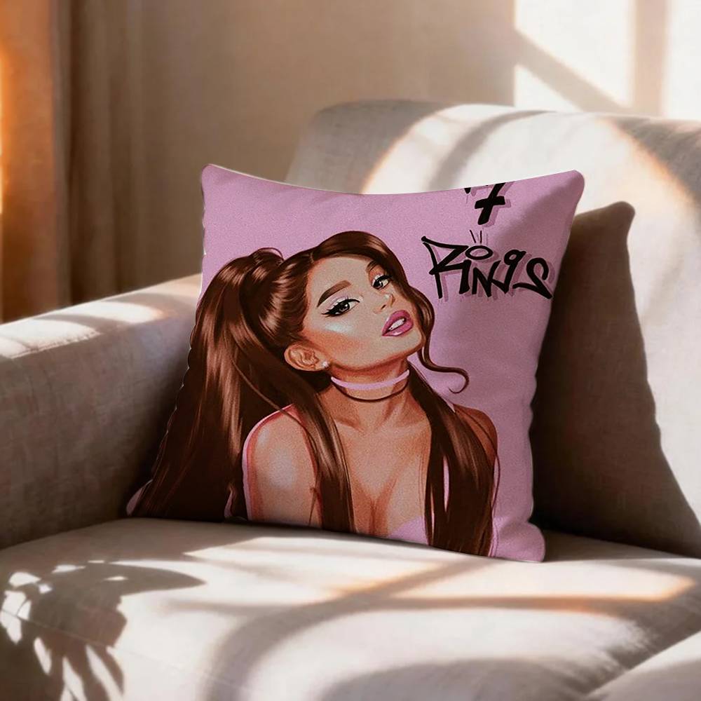 VVintage Retro AAriana Grande Pillow Case Pattern Printed Pillowcase For Living Room Sofa Cushion Cover