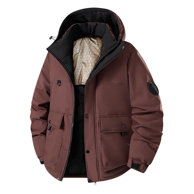 Men's Hooded Cotton Jacket - Winter Warmth, Casual Outdoor Style