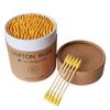 200 Round and Pointed Double-headed Cotton Swab Sticks In A Colored Paper Box  Disposable Makeup Remover