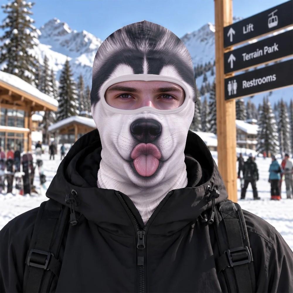 Windproof Balaclava Ski Mask 3D Printed Neck Gaiter Novelty Face Cover Skiing