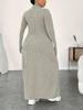 Plus Size High Neck Dress - Autumn/Winter European & American Style for Women