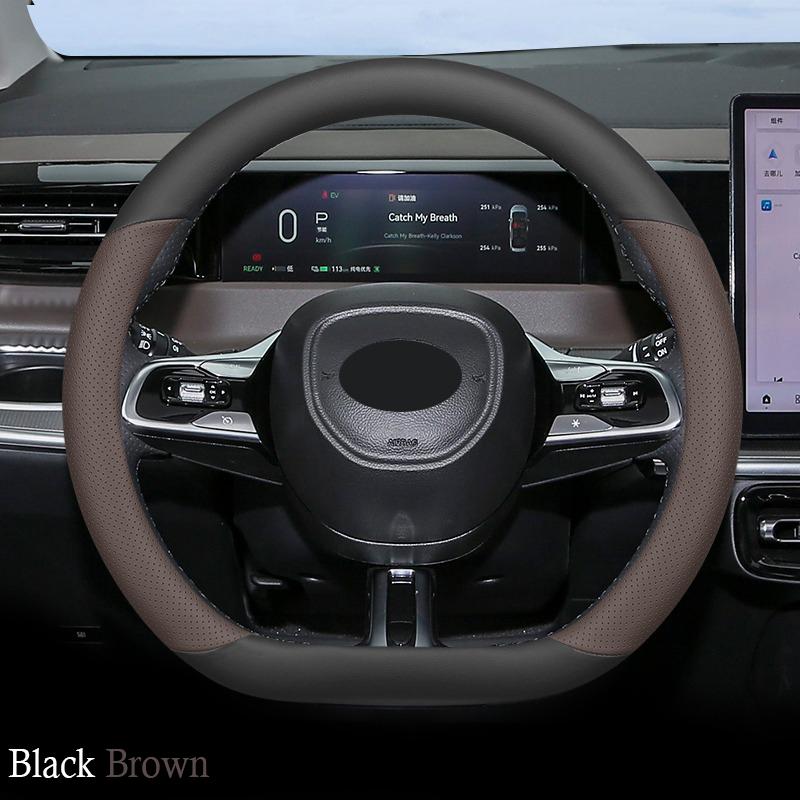 Car Auto Steering Wheel Cover Wrap for GAC Trumpchi E8 E8pro Max 2026 2026 D Type on Steering-Wheel