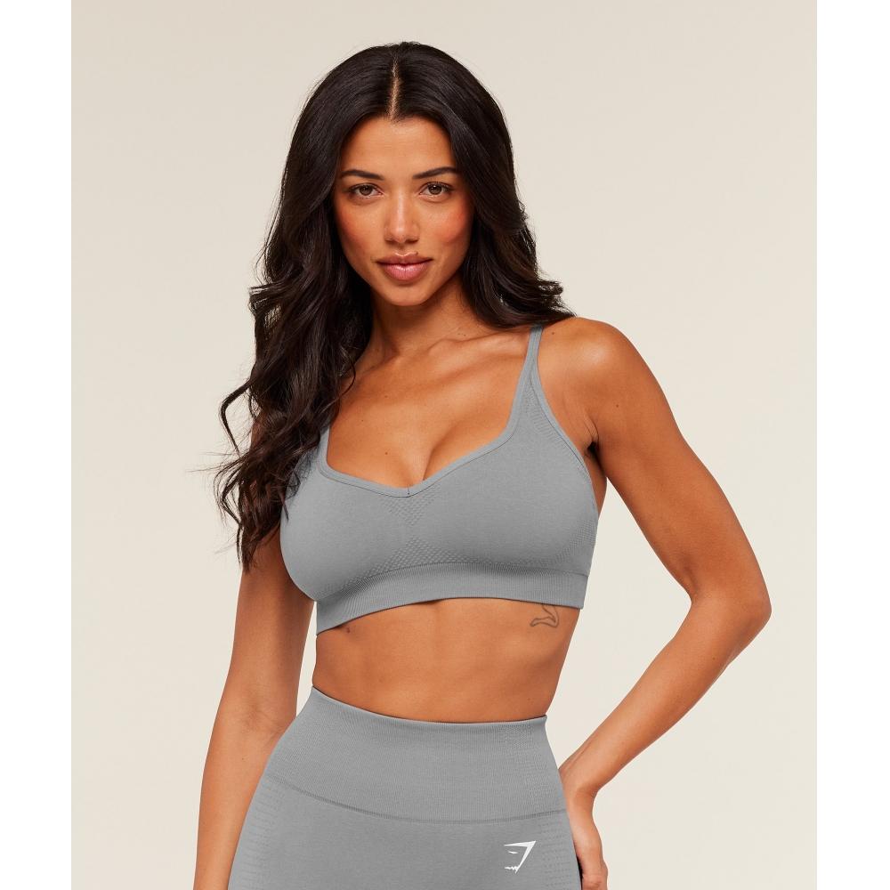 Gymshark Vital Sports Bra Gs Medium Grey Marl B5c7s Gd0k