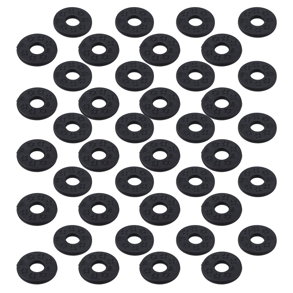 40Pcs Guitar Strap Gasket Bass Belt Button Non Slip Blocks PE Lock Washers Replacement