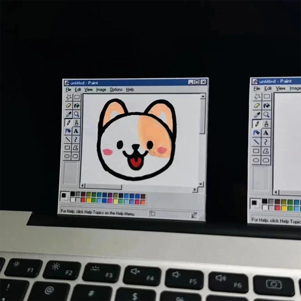 50 Sheets Vintage Computer Drawing Board Notepad Retro Style Memo Pad Square Paper for Creative Illustration and Design Pads