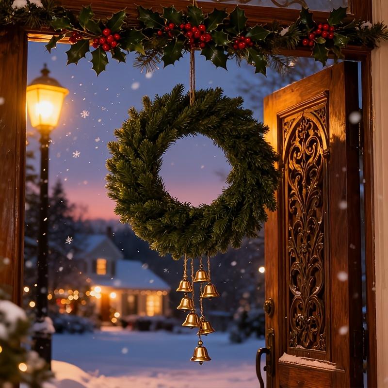 1pc Artificial Christmas Wreath, Durable Plastic Xmas Decor- Wedding -Holiday Décor Christmas Wreaths For Front Door