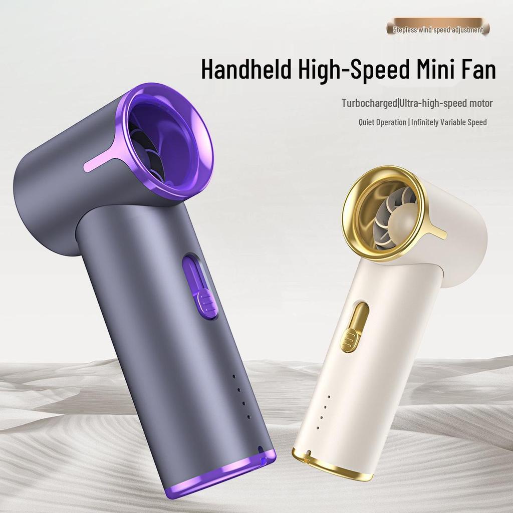 High-Speed T05 Portable USB Turbo Fan: Mini Handheld, Powerful Wind, Silent Operation