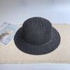 Old Money Style Fashion Hollow Woven Flat Top Straw Hat Women's Fashion Summer Beach Vacation Sun Protection Shade Sun Hat Men