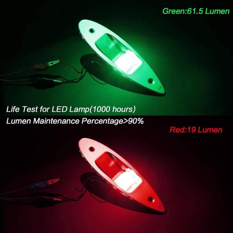 LED Marine Vessels Boats Pontoons Navigation Lights Universal Boat Signal Lamps for Enhanced Safety and Visibility 2pcs