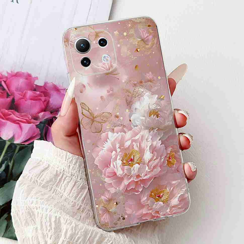 For Xiaomi Mi 11 Lite 4G Case M2101K9AG Colorful Flower Butterfly Soft Silicone TPU Cover For Xiaomi Mi 11Lite 5G 6.55" Bumper