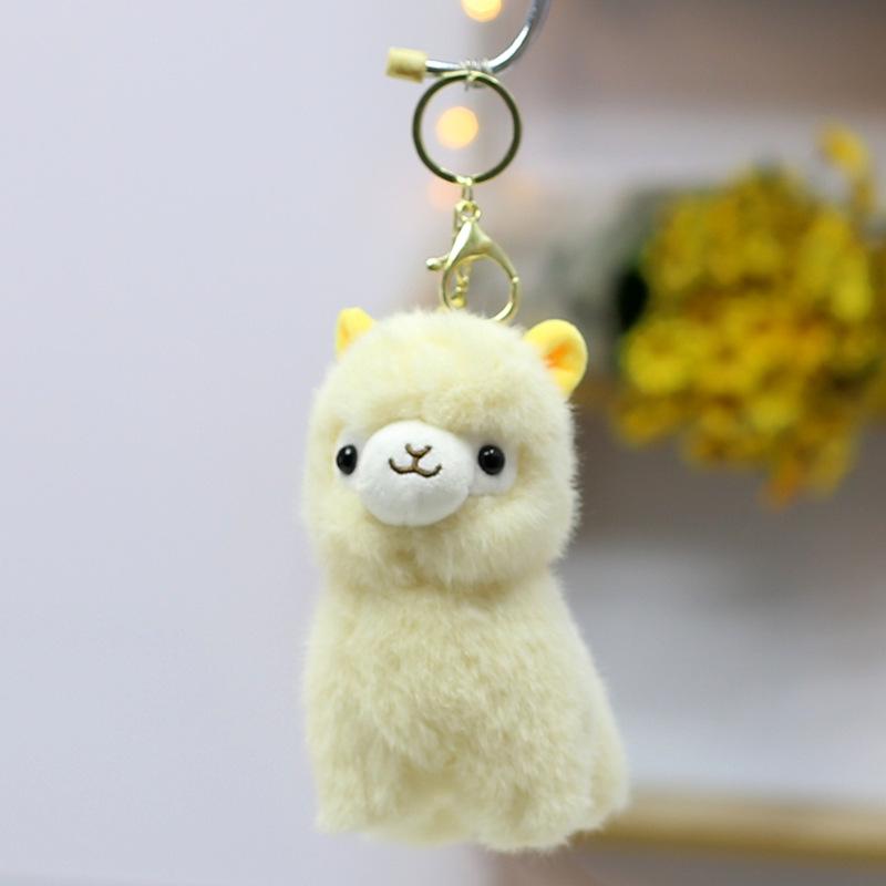 Плюшевый брелок-подвеска  Маленький Овечка  из Альпаки и Кашемира - Талисман Чемпионата мира США/Канада/Мексика 14 cm