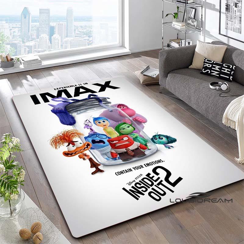 2026 New Inside Out 2 Cartoon Print Rug, Bedroom/Living Room Floor Mat, Large-Area Home Decor Anti-Slip Mat