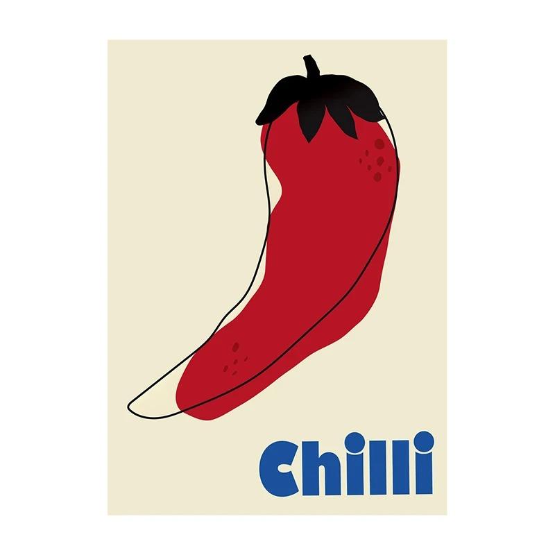 Modern Kitchen Posters Minimalist Canvas Painting Macaroni And Cheese Print Fruits Wall Art Picture For Kitchen Home Decoration