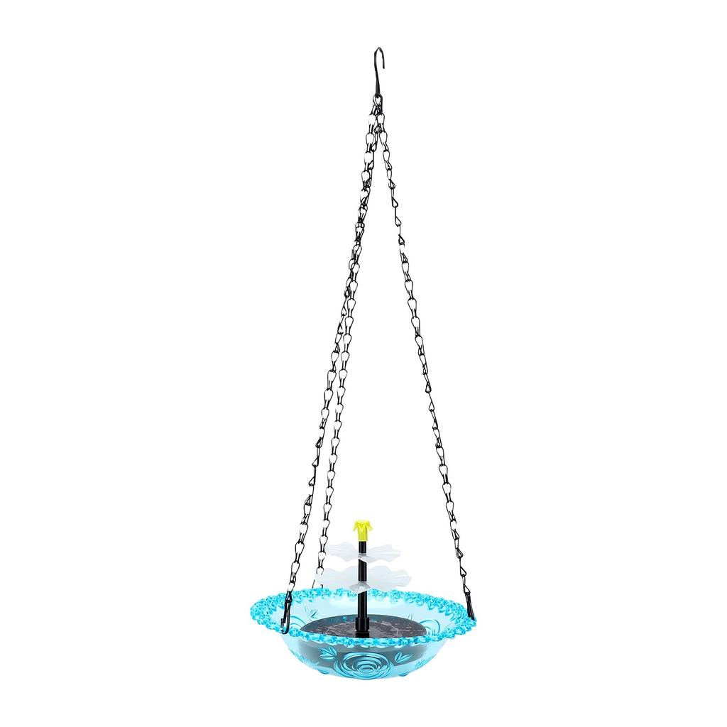 Hanging Bird Bath Fountain Solar Powered Hanging Bird Fountain for Garden Outdoor