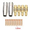 MIG Welding Contact Tip Consumables 16PC MIG Welding MB15 15AK Contact Tip 0.8/1.0/1.2mm For Rilon Riland Jasic Mitech Chiry