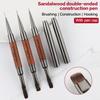 Sandalwood Dual End Nail Glue Pen Uv Gel Brush Nail Art Painting Extension Gel Nail Line Brush Manicure Tool