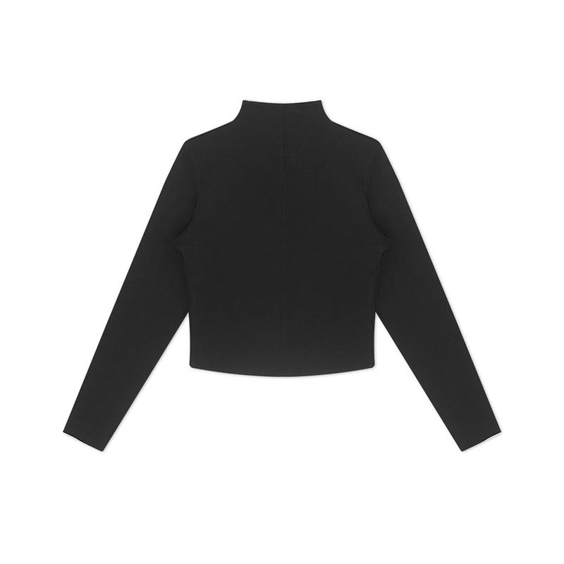 New Converse Half Zip Mock Neck Long Sleeve Top 10027392-A02