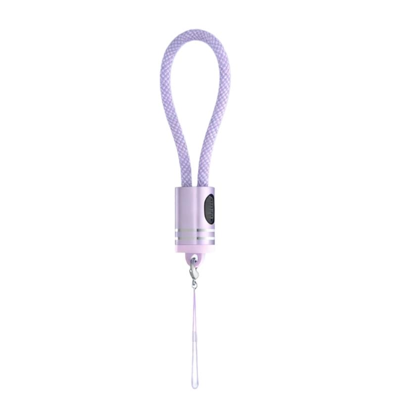 18cm Double USB C Charging Cable 60W Fast Charge With Keyring Design For Convenient Carry Power Cord