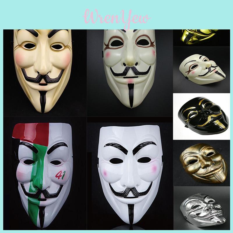V Fashion Pour Guy Fawkes de V pour Vendetta Masque Anonyme Halloween Costumes Cosplay