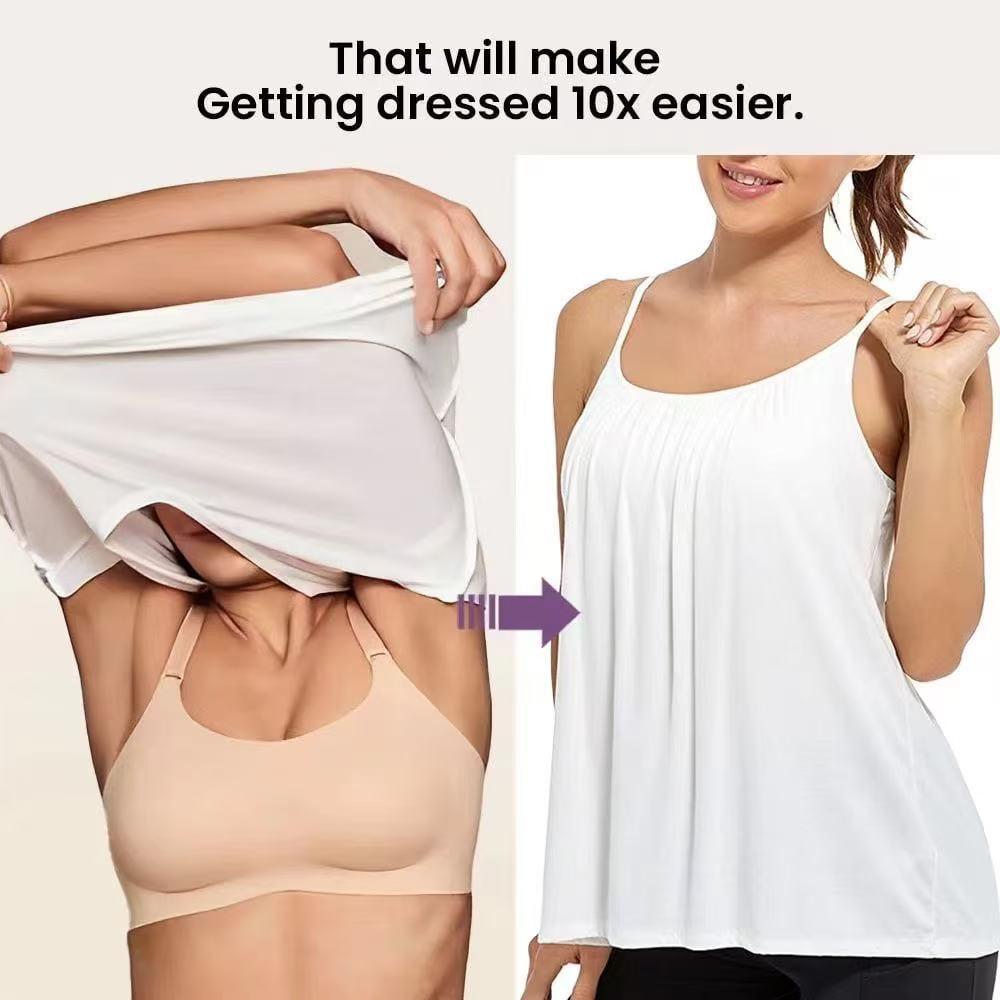 Plus Size Wire-Free Yoga Camisole with Integrated Cup