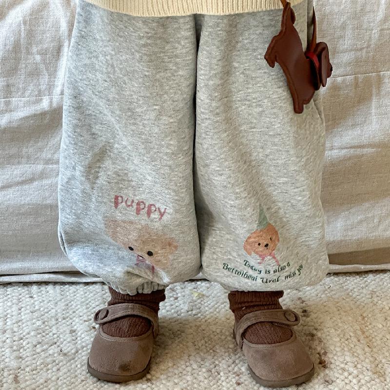 

Детская одежда Костюм для девочек 2024 Осень и зима Новый детский корейский вязаный свитер Штаны на флисовой подкладке Детская одежда 110 серый