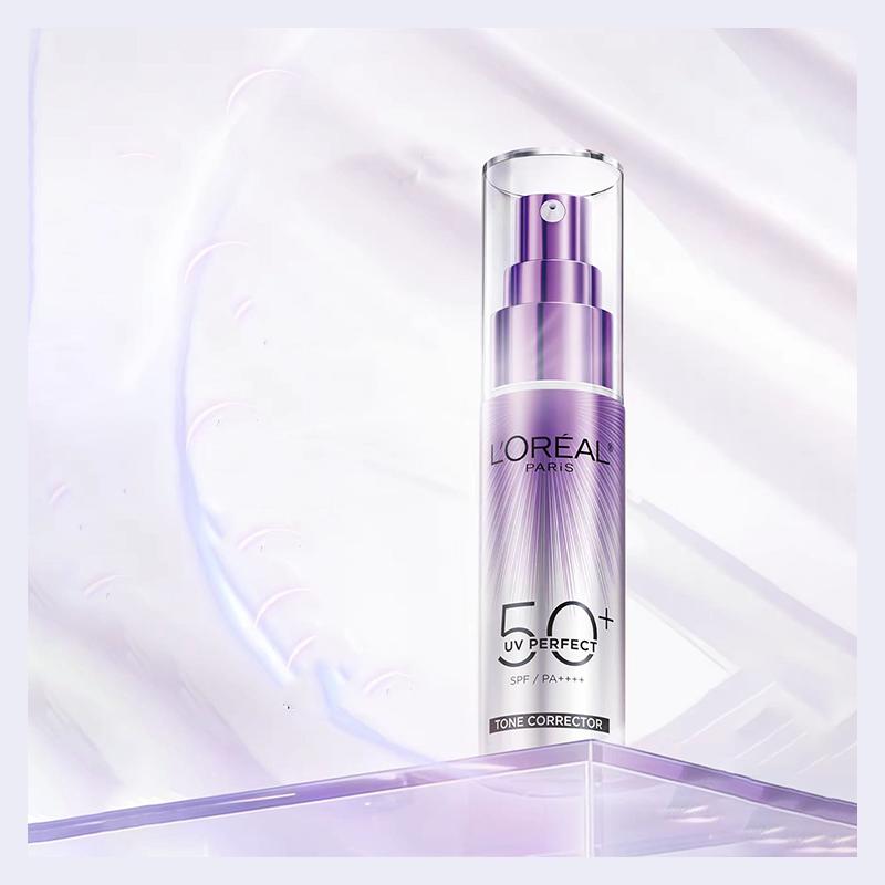 Loreal Paris Small Purple Tube Sunscreen Lotion Facial Body Cream Beauty Soft Purple Isolation Lotion Anti-UV Whitening Moisturizing 30ml