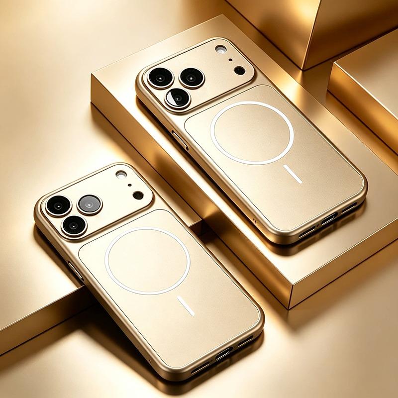 Luxury PC For Magsafe Phone Case For 18 17 16 15 14 13 Pro Max Magnetic Hard Full Lens Protection Thin Cover Funda