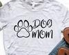 Dog Mom Shirt, Dog Mom Paw T-Shirt, Animal Lover Tee, Unisex Dog Mom Gift, Dog Mama Shirt Gift