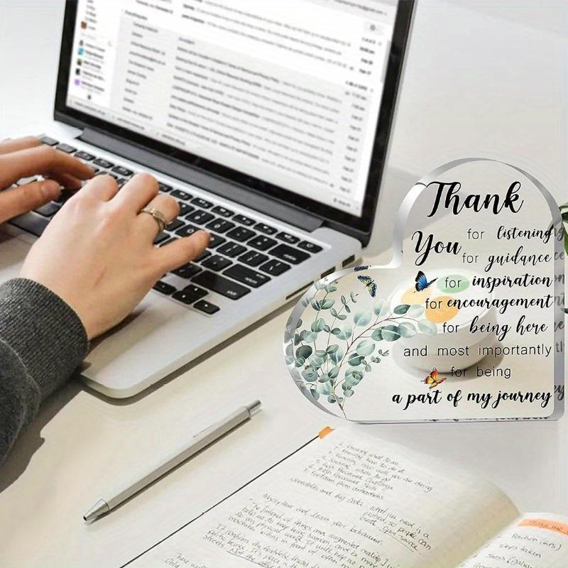 Thank You Heart Acrylic - Appreciation & Farewell Gift for Teachers & Coworkers