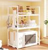 Kitchen Shelf For Microwave Organizer Cabinet White 3 Levels 48Cm Shelf