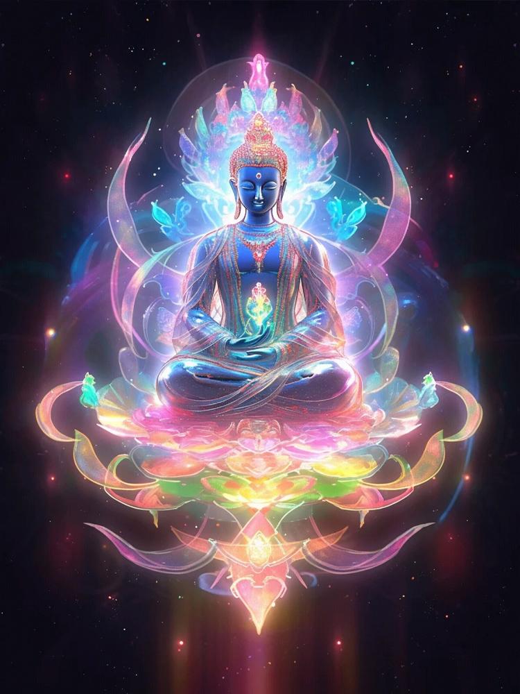 

Алмазная картина религия Будда дрель мозаика вышивка цветок лотоса 5D DIY домашний декор друг подарок 2024 новый настенный декор Full Round 20x30CM